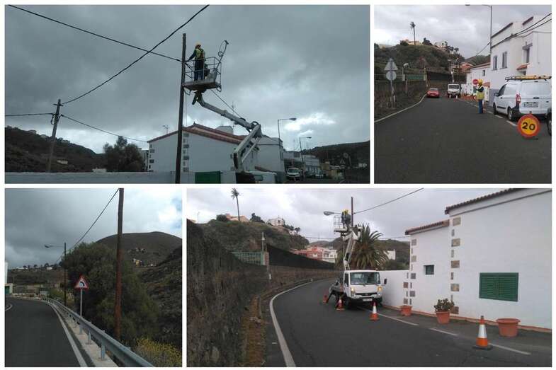 Imágenes de las obras acometidas por Alumbrado Público (Foto TA)